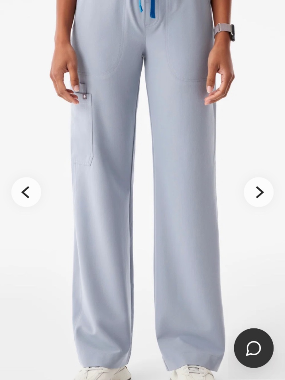 Figs Harbor Grey Isabel Wide Leg Scrub Pants